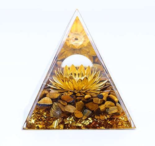 Holdkő Kristály Orgon Piramis - Ametiszt Golyó Lotus + Ametiszt Kő - Ogan Kristály Energia-Torony - Reiki Gyógyító - 5cm