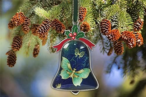 Gixpop Szép Pillangó Karácsonyi Dísz Bell Medál Dekoratív Fém Üveg Lóg Karácsonyi Csengőt, Dísz, Otthon Dekoráció, Party