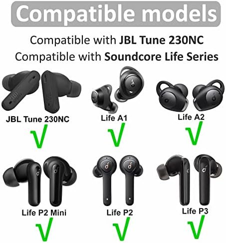 9 Pár Fül Tippek Kompatibilis JBL Dallam 230NC TWS a Fejhallgató, S/M/L 3 Méretű Szilikon Eartips Fülhallgató fülhallgató