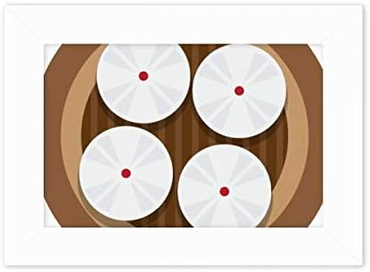 DIYthinker Kínai Étel Párolt Zsemle Élelmiszer-Minta, Fénykép Mount Keret, Kép, Art Festmény Asztali 5x7 inch