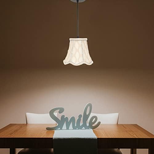 Lurrose Vintage lámpaernyőt Ruhával lámpaernyőt Klip Izzó Búra Modern Közepes Lámpa Fedél Padló, Asztal, Éjjeli Lámpa Fehér