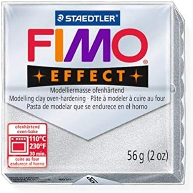 STAEDTLER FIMO Effect Metál Ezüst (81) FIMO Effect Polimer Modellezési Mintázás Agyagból Blokk Sütőben Sütni 56g Színe (Csomag