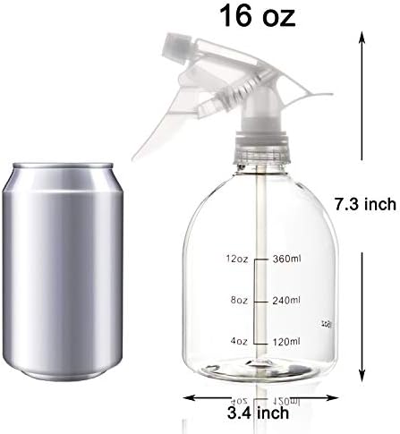 Youngever 6 Pack Üres Műanyag Permetező Üveget, Spray-ket, Haj, Tisztítás Megoldások, 6 Csomag 16 Uncia Üveg (Fehér Permetező)