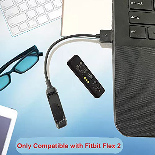 EXMRAT Kompatibilis Fit-kis Flex 2 Töltő Kábel (2Pack, 30cm/1ft), USB Töltő, töltőkábel Fit-kis Flex 2 (Fekete, 2Pack)