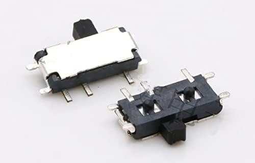10/50/100 Db x-2 Pozíció 1P2T SPDT Miniatűr Vízszintes tolókapcsoló SMD 7 Pin Fogantyú Magassága 1,5 mm 12C01-07 - (Szín: