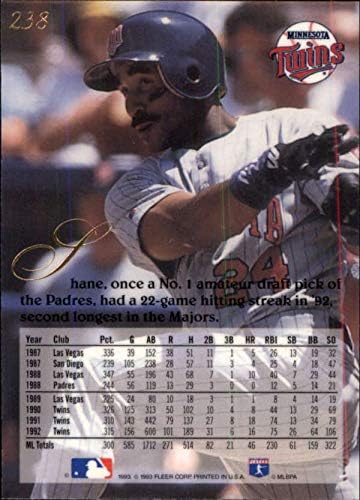 1993 Hangulattal 238 Shane Mack Minnesota Twins MLB Baseball Kártya NM-MT