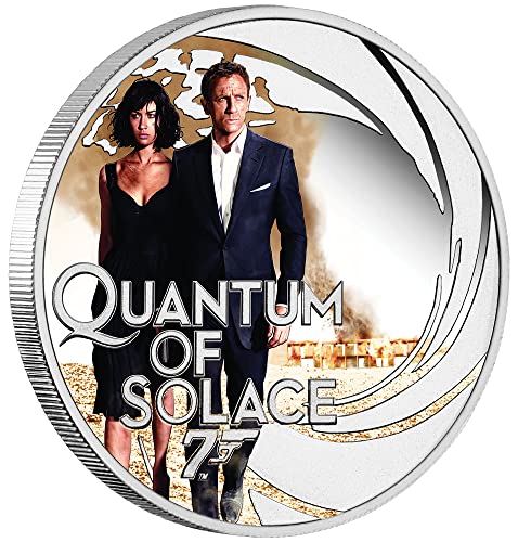 2022 DE James Bond, a 007-es PowerCoin Quantum Of Solace 007-Es Ügynök Ezüst Érme 50 Cent Tuvalu 2022 Bizonyíték