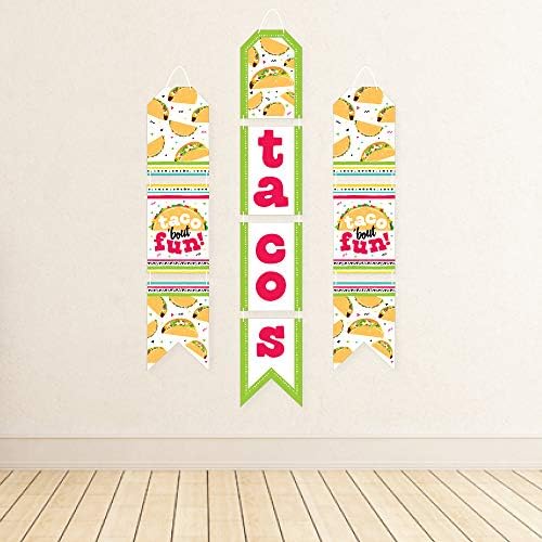 Nagy Dot a Boldogság Taco Lenne Szórakoztató - Lóg Függőleges, Papír, Ajtó, Bannerek - Mexikói Fiesta Fali Dekoráció Készlet