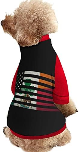 FunnyStar Ír Büszkeség Mexikói-Amerikai Zászló Nyomtatás Pet a Pulóver Polár Pulóver Kezeslábas a Kutyák, Macska Design