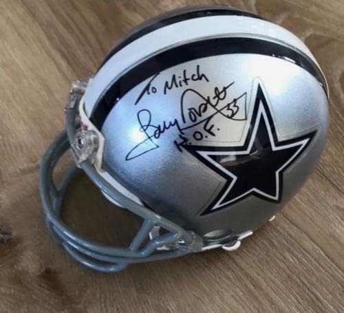 Tony Dorsett Aláírt & Írva Dallas Cowboys Riddell Mini Sisak @ Super Bowl - Dedikált NFL Mini Sisak