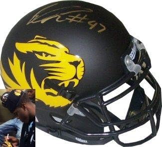 Kony Ealy aláírt Missouri Tigers Hiteles Schutt Alternatív Mini Sisak - Dedikált Főiskola Mini Sisak