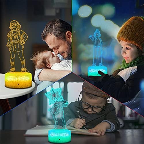 PWWJ 3D Idegen Éjszakai Fény Illúzió Lámpa színváltó LED-es Akril RGB Világítás a Rajongók Dolog, Áru, Gyerek Hálószoba Decor