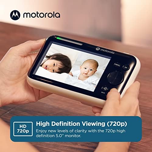 Motorola Baba PIP1610 HD - 5 Motoros Videó Baba Monitor w/ 2 Kamera, Falra Szerelhető, 1000ft Tartomány, kétirányú Audió,