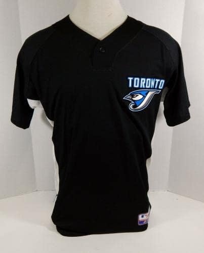 2008-10 Toronto Blue Jays Üres Játék Kibocsátott Fekete Jersey Szemrebbenés Prac ST 44 136 - Játék Használt MLB Mezek