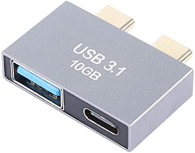 QIANRENON Típusú USB-C Kiterjesztés Adapter USB-C & USB 3.1 Női C-Típusú Kettős Férfi Extender Charing Adatátvitel, a MacBook