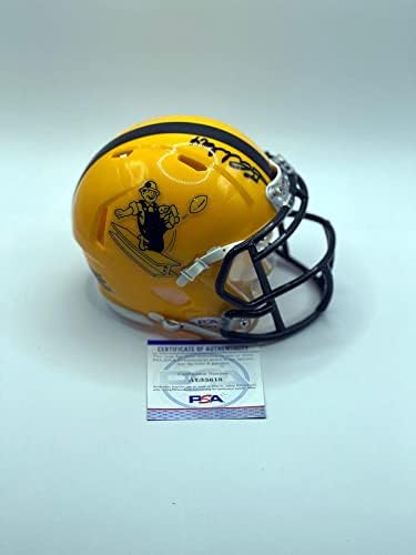 TYSON ALUALU Pittsburgh Steelers ALÁÍRT EGYEDI Mini SISAK PSA COA-egy - Dedikált NFL Mini Sisak