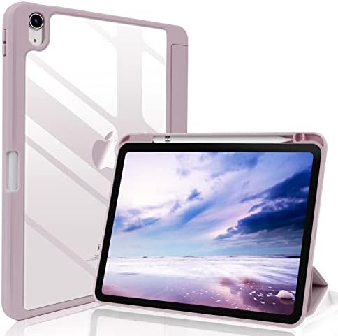 iPad 10 Generáció Esetben 2022 Ceruzával Tartó, iPad Esetében 10 Gen Tri-fold Állni, Slim Smart Cover Világos Vissza Shell