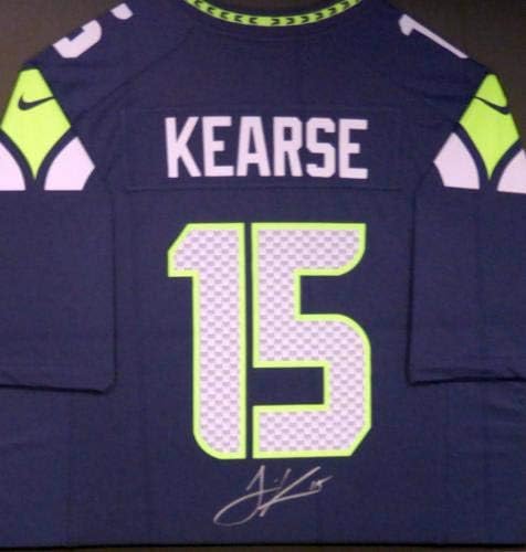 A Seattle Seahawks Jermaine Kearse Dedikált Keretes Kék Nike Jersey MCS Holo Raktáron 107764 - Dedikált NFL Mezeket