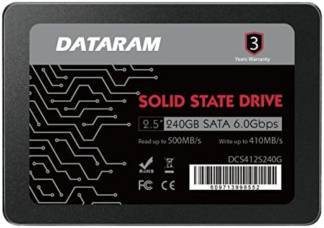 Dataram 240GB 2,5 SSD Meghajtó szilárdtestalapú Meghajtó Kompatibilis BIOSTAR Racing H170GT3