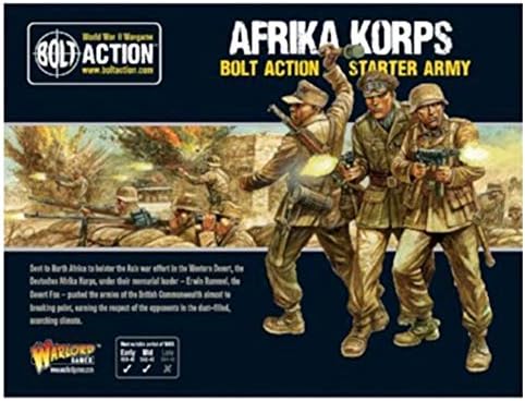 Csavar Akció Afrika Korps német Gránátosok Nyugati Sivatag Starter Hadsereg Pack 1:56 második VILÁGHÁBORÚ Katonai Wargaming