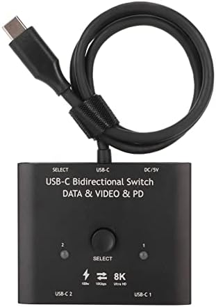 USB-C Kétirányú Kapcsoló, Támogatás 100W Töltés USB-c típus KVM Kapcsoló széles Körben Használják a hordozható játékkonzolok