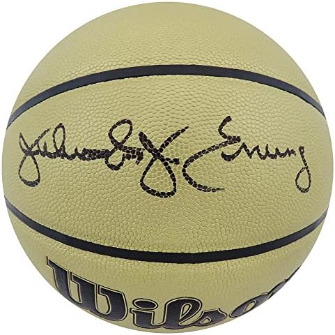 Julius 'J' Erving Aláírt Wilson Arany NBA Kosárlabda - Dedikált Kosárlabda