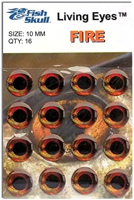 Hal, Koponya Élő Szeme 15 mm Tűz (Narancs, Piros)