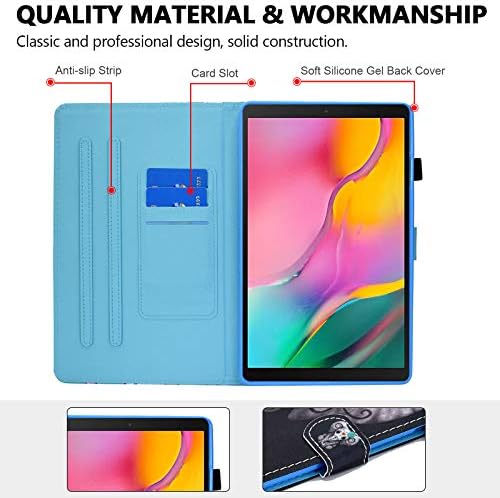 Folio tok Samsung Galaxy Tab EGY 10.1 2019 SM-T510/T515/T517, Techcircle Slim Összecsukható Állvány Mágneses Tárca Puha TPU