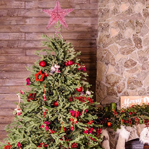 ABOOFAN Karácsonyi Dekoráció fa tetején Csillogó Csillag csúcsdíszt karácsonyfa Topper Csillag Csillag Dísz fa tetején karácsonyi