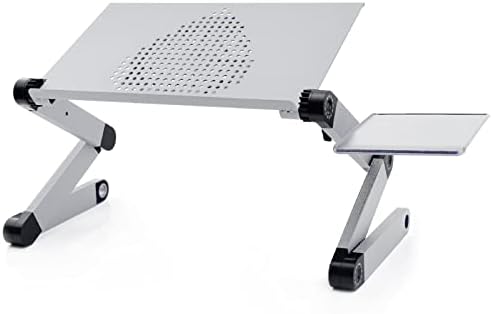 JKUYWX Állítható Alumínium Laptop, asztali Állvány Asztal hűtőventilátor Ágy Ölében Asztal Otthoni Munka Hivatal Kelő Kanapé