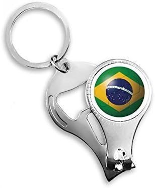 Brazília Nemzeti Zászló Labdarúgás Labdarúgás Köröm Zimankó Gyűrű Kulcstartó Sörnyitó Clipper