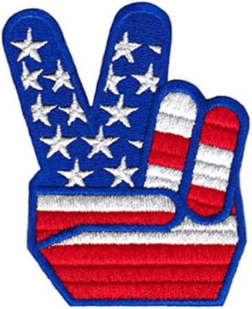 USA Vintage 70 Stílusa Béke Ujja Amerikai Zászló Hímzett Ing, Motoros Javítás 8cm - Szuper Patch - Vas, A -, Hazafias - Kabát,