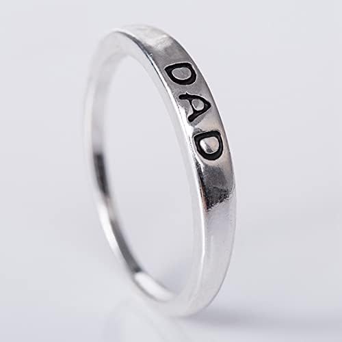 Esküvő & Eljegyzési Gyűrűk Nap Varázsa Apja Divat Levelet Gyűrű Ezüst Gyűrű Alufelni Férfi Ezüst Bevonatú Retro