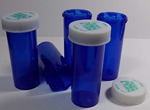 Műanyag Receptet kobaltkék Üveg/Üveg 25 Pack w/Sapkák Nagyobb, 13 Dram-Méret-Gyógyszeripari Minőségű-Az általunk Eladni Gyógyszertárak,