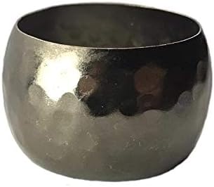 UNI_CRAFTS Görbe Kalapált Sárgaréz Szalvéta Gyűrű az Asztalnál & Esküvő Party Dekoráció (Fekete, 6)