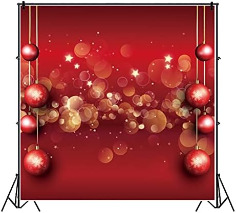 Karácsonyfa Hátteret,Yeele 6x4ft Piros Teherautó Havas Jelenet, Háttérben a Fotózás Ezüst Arany Bokeh Csillogó Karácsonyi