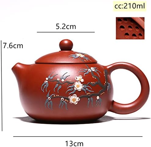 GXBPY Yixing teáskannában Lila Agyag Xi Shi Teáskannák Érc Szépség Vízforraló 188 Labdát Lyuk Szűrő Kézzel készített Tea