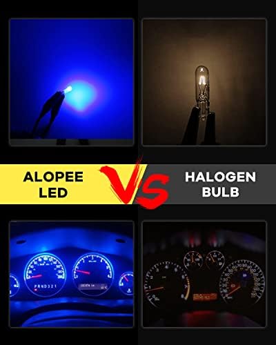 Alopee 10db T5 LED Izzók Világos Kék 74 LED Izzó 2721 LED Izzó 74 73 37ll 2721 2723 Autó műszerfalon Fény Ajtó, Fény, Klíma,
