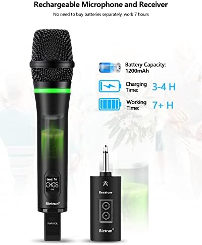 Bietrun Vezeték nélküli Mikrofon Újratölthető Mikrofon Állvány