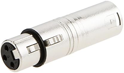 CableCreation XLR 3 Pin-Női XLR 3 Pin Férfi Adapterrel, Ezüst