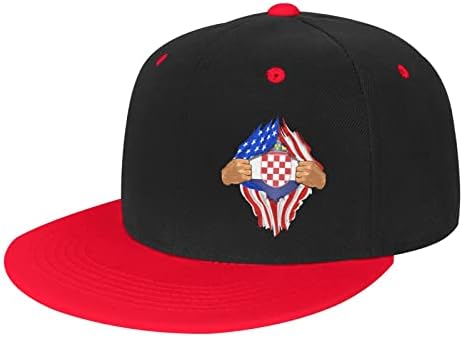 BOLUFE USA-Horvátország Zászlók Gyermek Baseball Sapka, Jó Légáteresztő Funkció, Természetes, Kényelmes, Légáteresztő