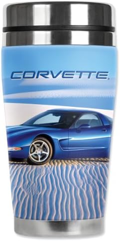 Mugzie Sivatagban Corvette Utazási Bögre Szigetelt Ruha Takarja, 16 oz, Kék