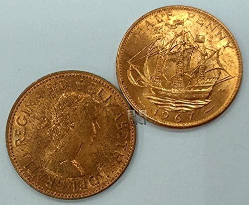 Európai Erzsébet III Korai Penny Érmék 1-2Coin Gyűjtemény Emlékérme