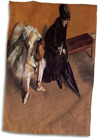3dRose Florence Híres Art - Edgar Degas Festmény Balerinák Vár 1882 - Törölköző (twl-61803-1)