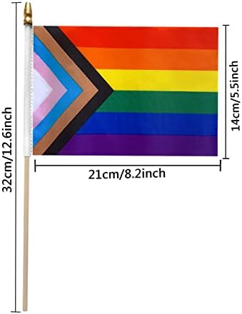 LoveVC Haladás Szivárvány Büszkeség Bot, Zászló állítani a Kis Mini Kézi LGBTQ Inlcusive Zászlók, a Felvonulások,a Mardi