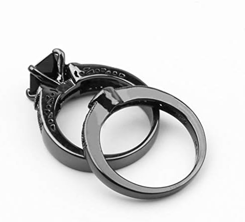 Hátborzongató Gyűrűk Női Ékszer, Jegygyűrű Luxus Üreges Kreatív Gyűrűk Lányos Gyűrűk (Fekete, 7)