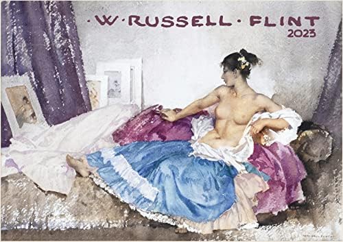 2023 Fali Naptár [12 oldal 8x12], Gyönyörű Meztelen Lányok William Russel Flint Régi Akvarell Művészet