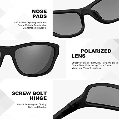WFEANG Polarizált Sport Napszemüveg, Férfi&Nő,2Pairs Halászati Nap Szemüveg Polarizált napszemüvegek UV-Védelem