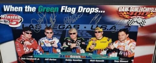 Winston Nem Bika 5 Rendezvény Plakát által Aláírt Dale Earnhardt Jr, Hamilton, Stewart +2 - Dedikált NASCAR Fotók