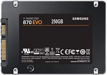 SAMSUNG 870 EVO SATA SSD 250 gb-os 2.5 Belső szilárdtestalapú Meghajtó Frissítés Asztali PC vagy Laptop Memória Tárhely IT-szakembereknek,